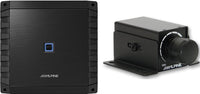 Thumbnail for Alpine S2-A60M S-Series Class D 600 W Mono Subwoofer Amplifier + RUX-KNOB.2 Remote Bass Level Control