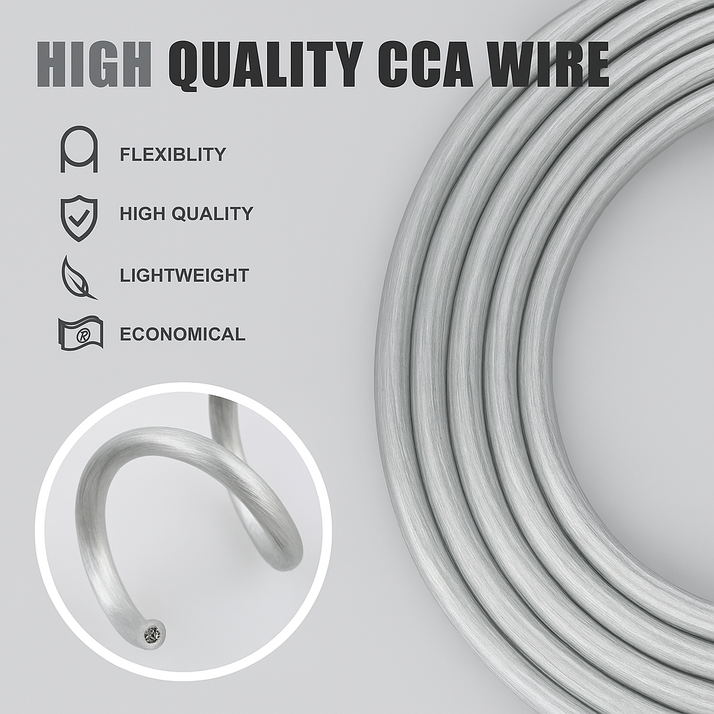 Absolute P8250SV 8GA 250' Silver Power Ground Wire Car Audio Amplifier Marine Cable