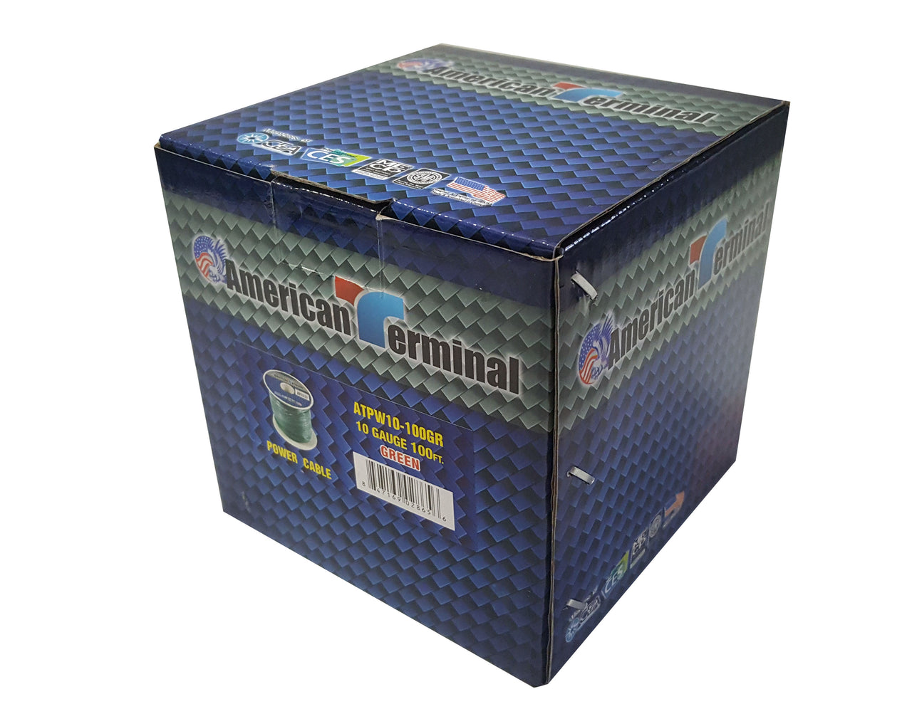 American Terminal ATPW10-100GR 10GA 100' Green Primary Remote Power Ground Wire