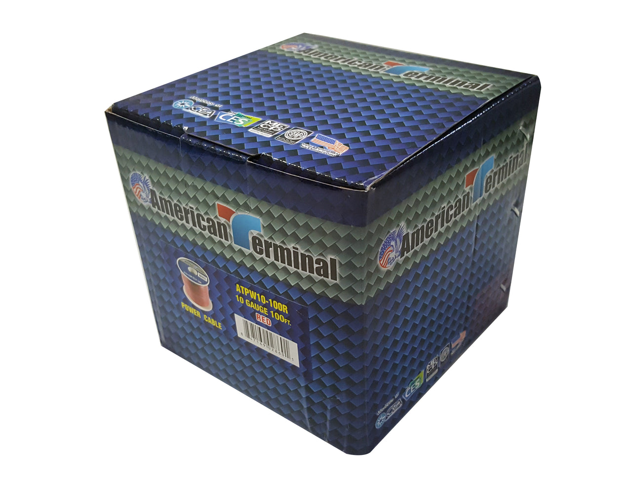 American Terminal ATPW10-100R 10GA 100' Red Primary Remote Power Ground Wire