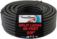Thumbnail for 38-split-loom-tubing-20ft-–-polyethylene-wire-cover