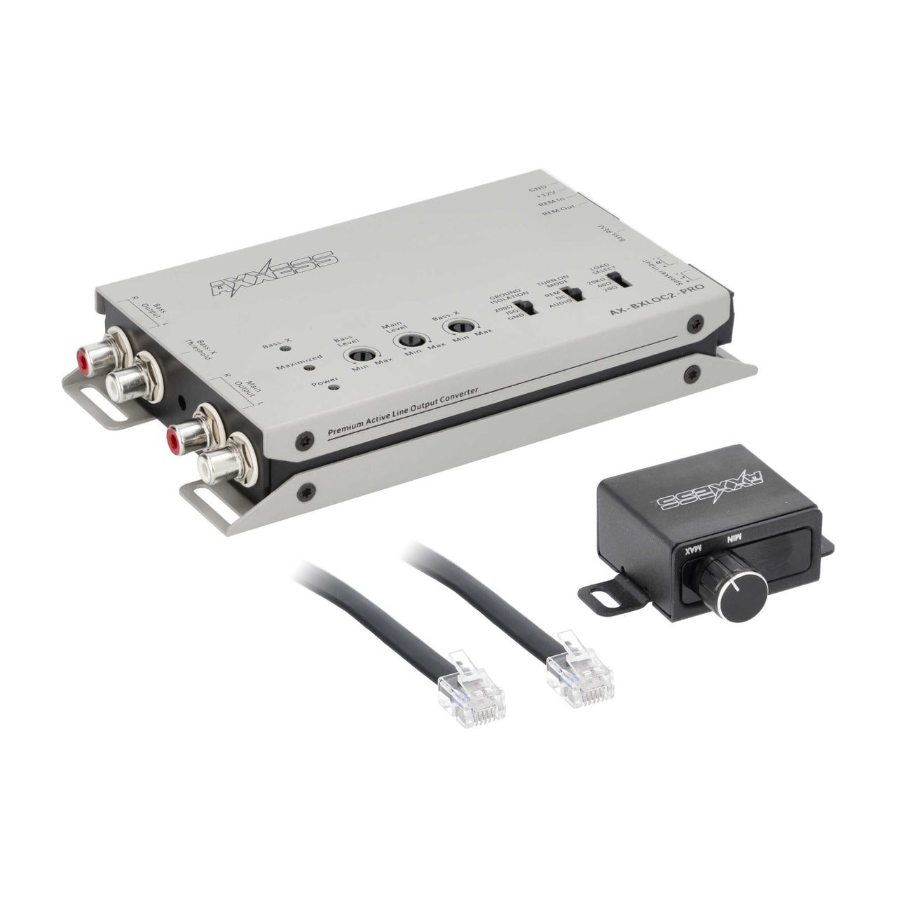 Axxess AX-BXLOC2-PRO 4CH Active Line Output Converters with Bass Restoration + Bass Boost