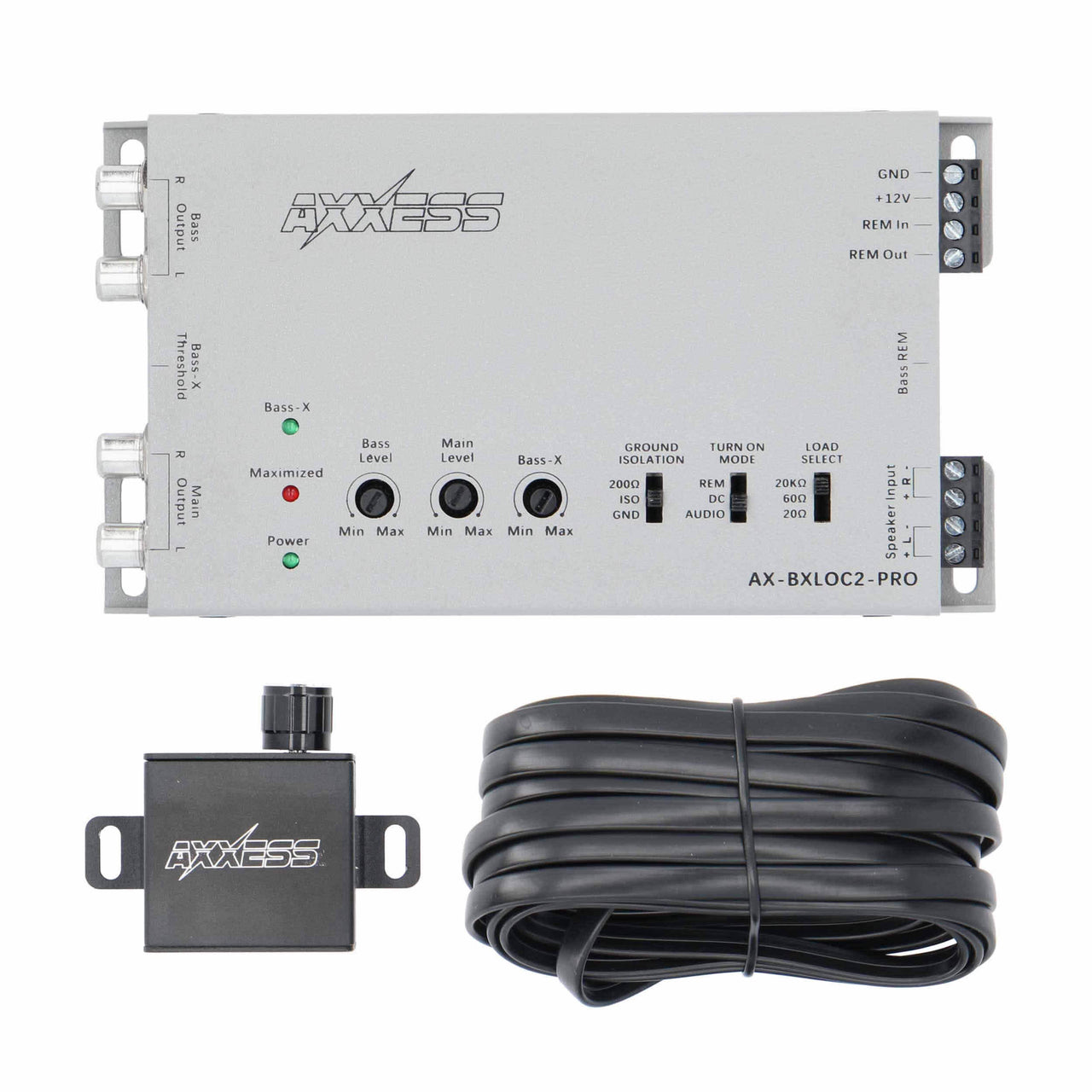 Axxess AX-BXLOC2-PRO 4CH Active Line Output Converters with Bass Restoration + Bass Boost