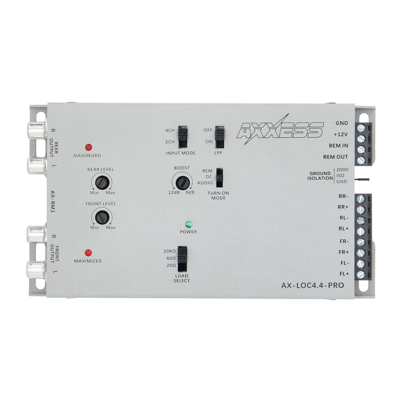 Axxess AX-LOC4.4-PRO 4CH Active Line Output Converter with Bass Boost