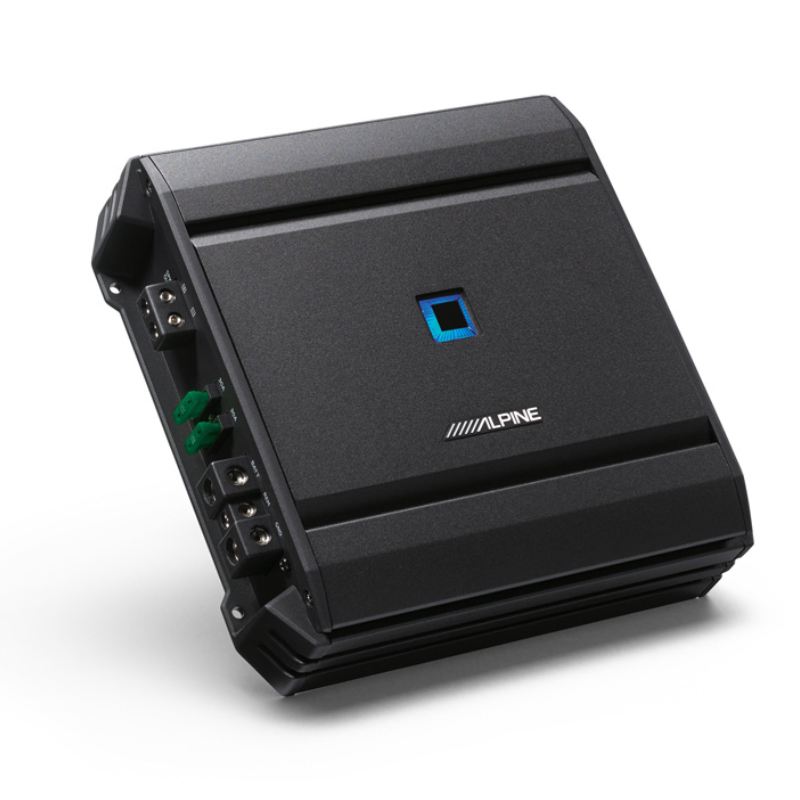 Alpine S2-A60M S-Series Class D 600 W Mono Subwoofer Amplifier + RUX-KNOB.2 Remote Bass Level Control