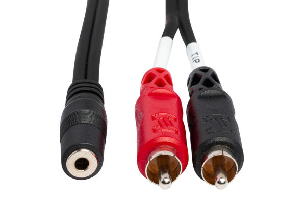 Hosa CFR-210 Stereo Breakout Cable - 3.5mm TRS Female to Dual RCA Male - 10 foot