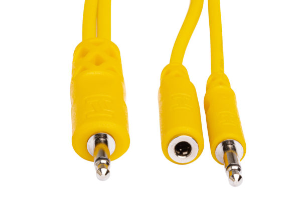 Hosa CMM-545Y Hopscotch Eurorack Patch Cables - 1.5 foot (Yellow) 5-pack