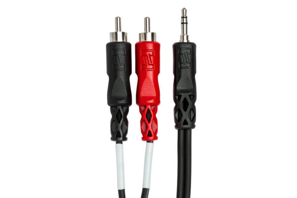 Hosa CMR-210 Stereo Breakout Cable - 3.5mm TRS Male to Left and Right RCA Male - 10 foot