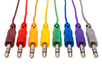 Thumbnail for Hosa CSS-830 1/4-inch TRS Male to 1/4-inch TRS Male Patch Cable 8-pack - 1 foot (Various Colors)