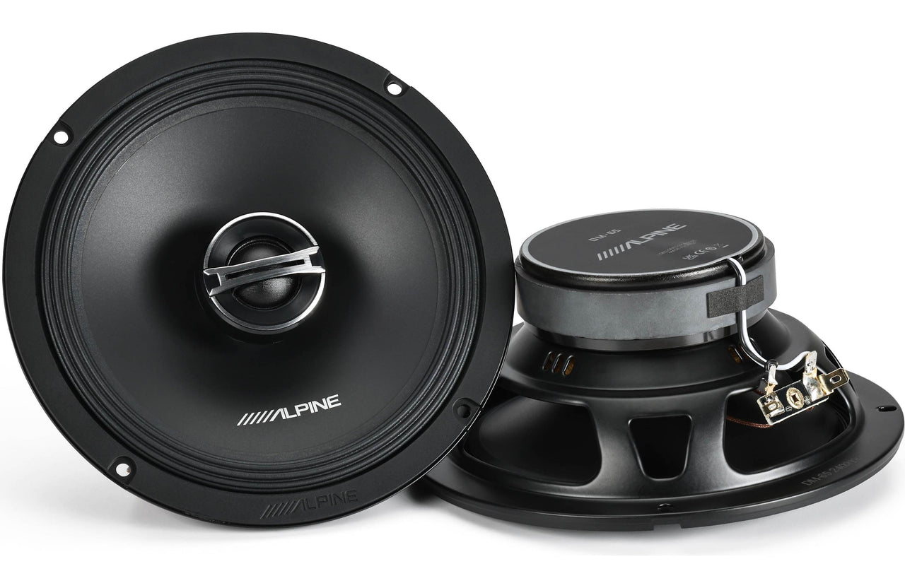 Alpine DM-65C-G 6.5" Component Speaker + DM-65-G 6.5" Coaxial Speakers Bundle
