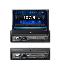 Thumbnail for Dual DV715B Single DIN Bluetooth In-Dash DVD/CD/AM/FM Flip Out Car Stereo w/ 7