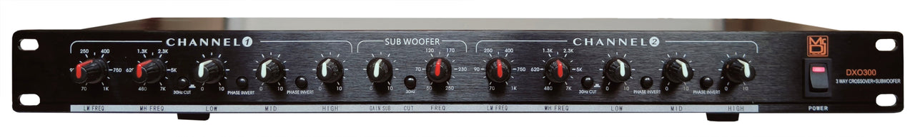 MR DJ DXO300+ PRO PA DJ Club Stereo 2/3 Way Plus Subwoofer Crossover