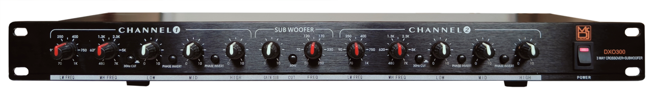 MR DJ 234XO 2/3-way Stereo, 4-way Mono Crossover