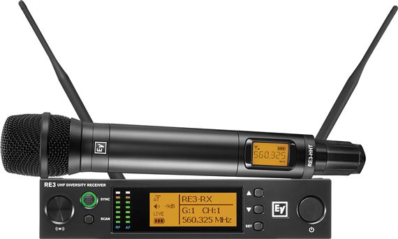Electro-Voice RE3 RE420 Handheld Wireless Microphone System Group 5H