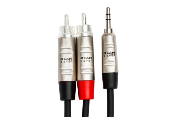 Hosa Pro HMR-006Y Stereo Breakout Cable 3.5mm TRS Male to Dual RCA Male 6 foot