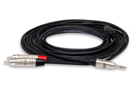 Thumbnail for Hosa Pro HMR-010Y Stereo Breakout Cable - 3.5mm TRS Male to Dual RCA Male - 10 foot