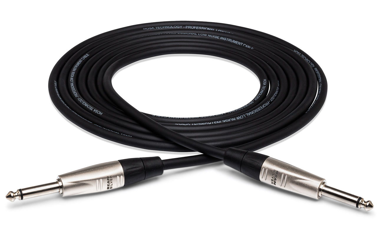 Hosa Pro HPP-003 Unbalanced Interconnect Cable REAN 1/4" TS to Same 3 foot