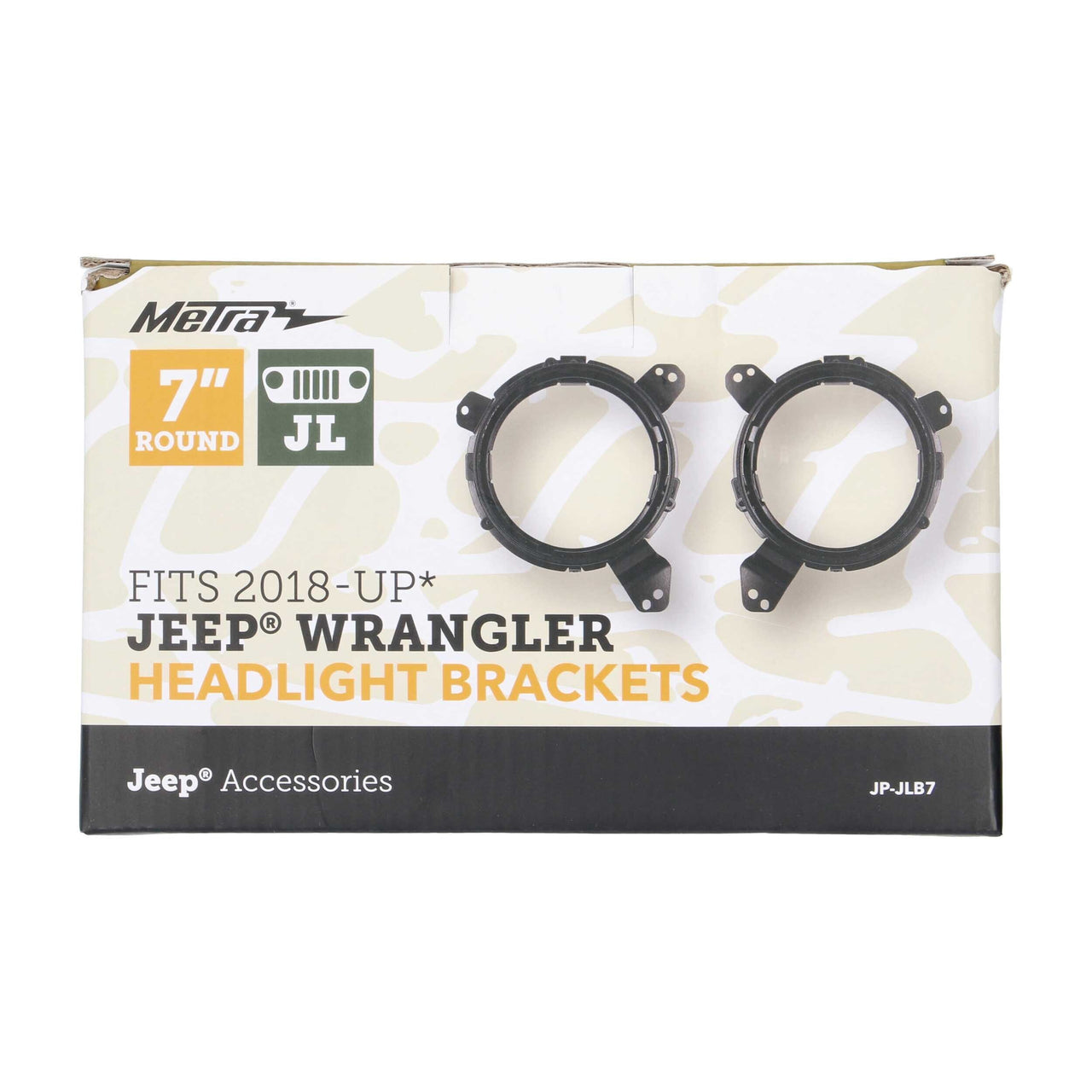 Jeep JP-JLB7 Headlight Adapter Brackets 7 Inch - Wrangler JL 2018-Up