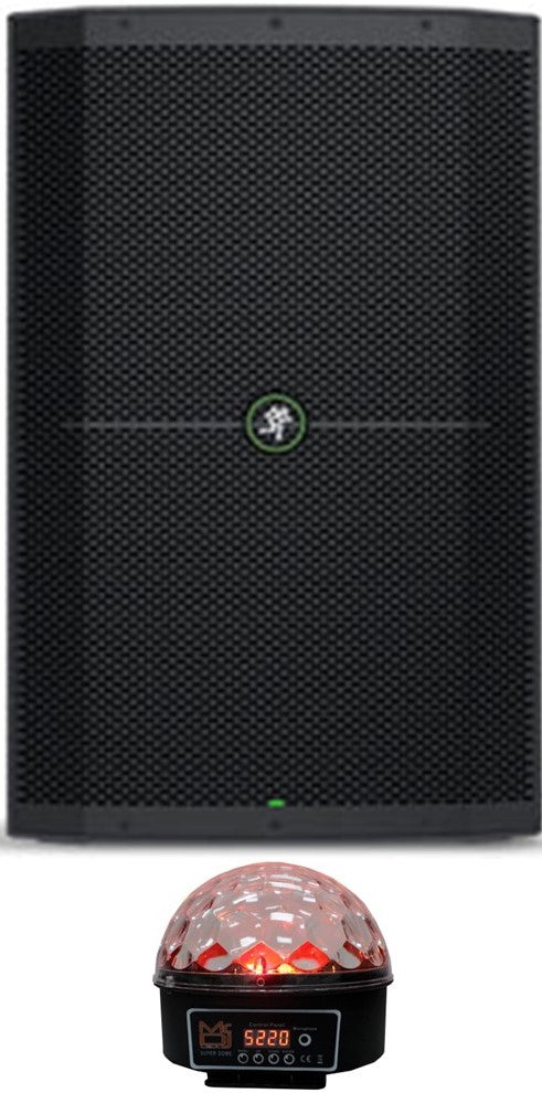 Mackie Thump215XT Boosted 1400W 15" Powered Speaker + LED Crystal Magic Ball