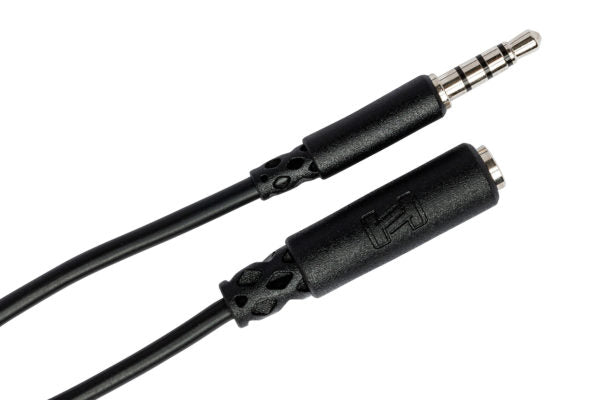 Hosa MHE-158 3.5mm TRRS Female to Slim 3.5mm TRRS Male Smartphone Adapter