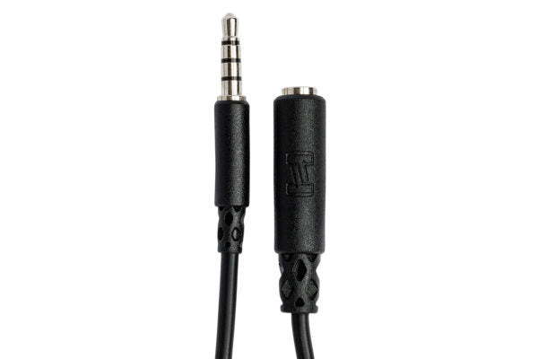 Hosa MHE-158 3.5mm TRRS Female to Slim 3.5mm TRRS Male Smartphone Adapter
