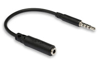 Thumbnail for Hosa MHE-158 3.5mm TRRS Female to Slim 3.5mm TRRS Male Smartphone Adapter