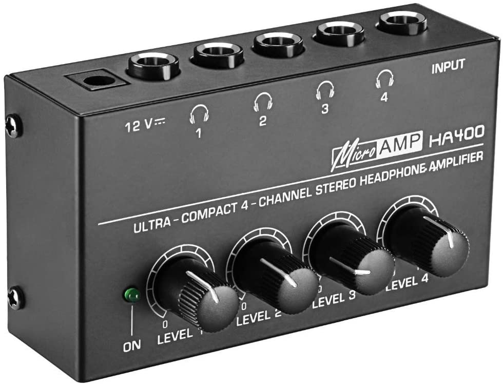 MR DJ Microamp HA400 HA400 Microamp is an ultra-compact 4-channel stereo headphone amplifier