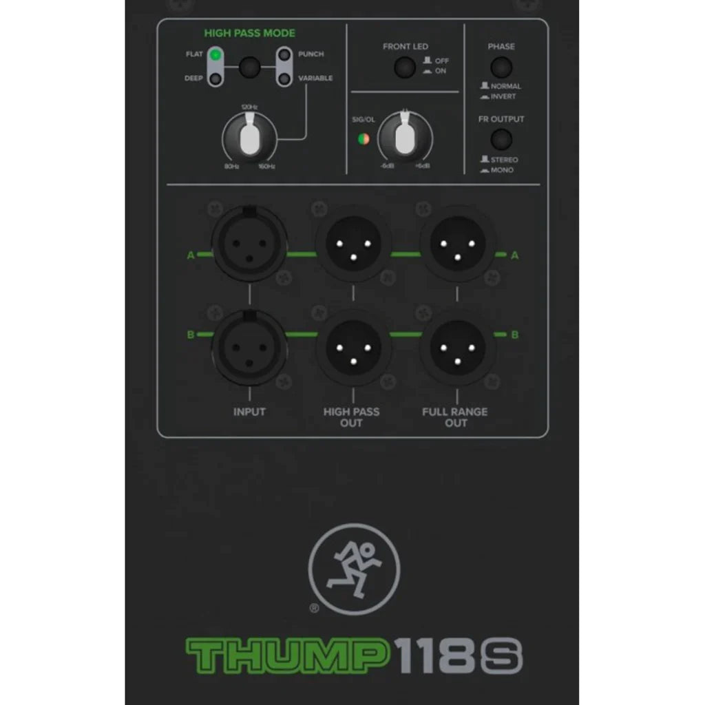 Mackie Thump118S 1400 Watt 18-inch Powered Subwoofer + Cover Pole Cable