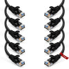 10 Patron Cat6a Ethernet Network Patch Cable RJ45 23AWG 600M Solid Copper Wire 3' Black