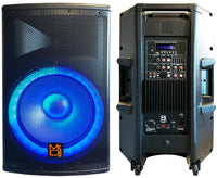 Thumbnail for MR DJ 4500W Peak Bi-Amped Bluetooth DJ Speaker with 15