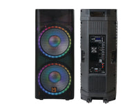 Thumbnail for MR DJ PBX6500LED PRIME PRO Dual 15” 3-Way Powered/Active DJ PA Live Sound Loudspeaker