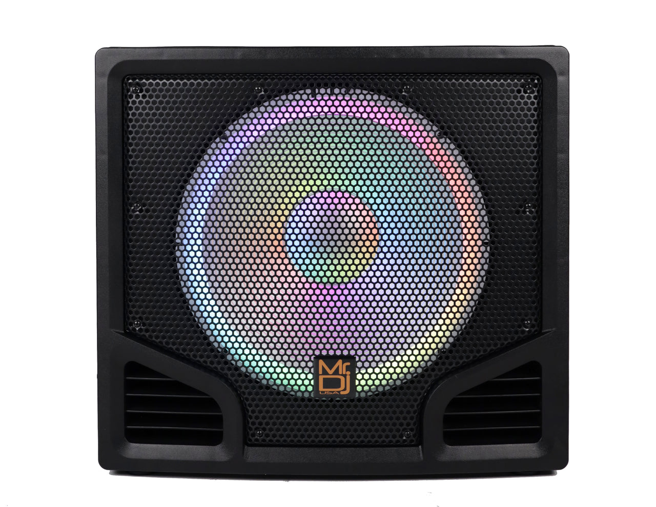 Mr. Dj PROSUB18LED 6000W PA DJ Club Powered Active Subwoofer with 2 Speaker Output with Party Show Led