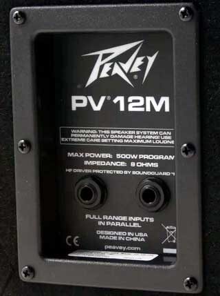 Peavey PV 12M Pro Passive 12" Stage Monitor Speaker + DJ Wash Light