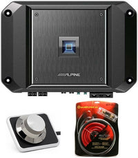 Thumbnail for Alpine R2-A60F 4 CH 600W Class D Amplifier RUX-H01 Remote Knob & KIT0 AMP Kit