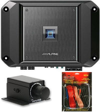 Thumbnail for Alpine R2-A60F 4 Ch 600 Watt Car Amplifier & RUX-KNOB Bass Knob & KIT10 AMP Kit