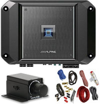 Thumbnail for Alpine R2-A60F 4 Ch 600 Watt Car Amplifier & RUX-KNOB Bass Knob & KIT4 AMP Kit