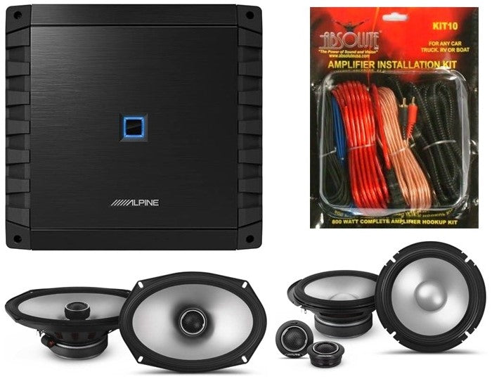 Alpine S2-S65C 6.5" Component, S2-S69 6x9" Speaker S2-A36F Amplifier, KIT10 Kit