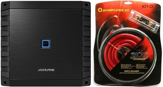 Alpine S2-A36F S-Series Class-D 4-Channel Car Amplifier & KIT0 0G Installation AMP Kit