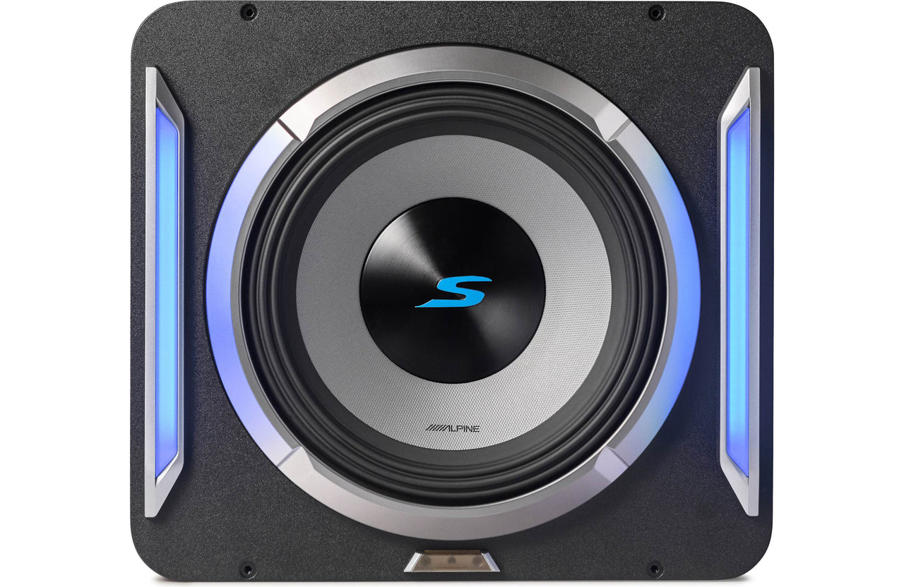 Alpine S2-SB12 PrismaLink™ S2-Series sealed subwoofer enclosure with 12" subwoofer and RGB lighting