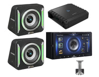 Thumbnail for Alpine ILX-W670 Receiver, 2 S2-SB8 PrismaLink Subwoofer S2-A60M Amplifier,  KTX-LK8 Bundle
