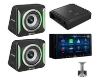 Thumbnail for Alpine ILX-W670 Receiver, 2 S2-SB8 PrismaLink Subwoofer S2-A60M Amplifier,  KTX-LK8 Bundle