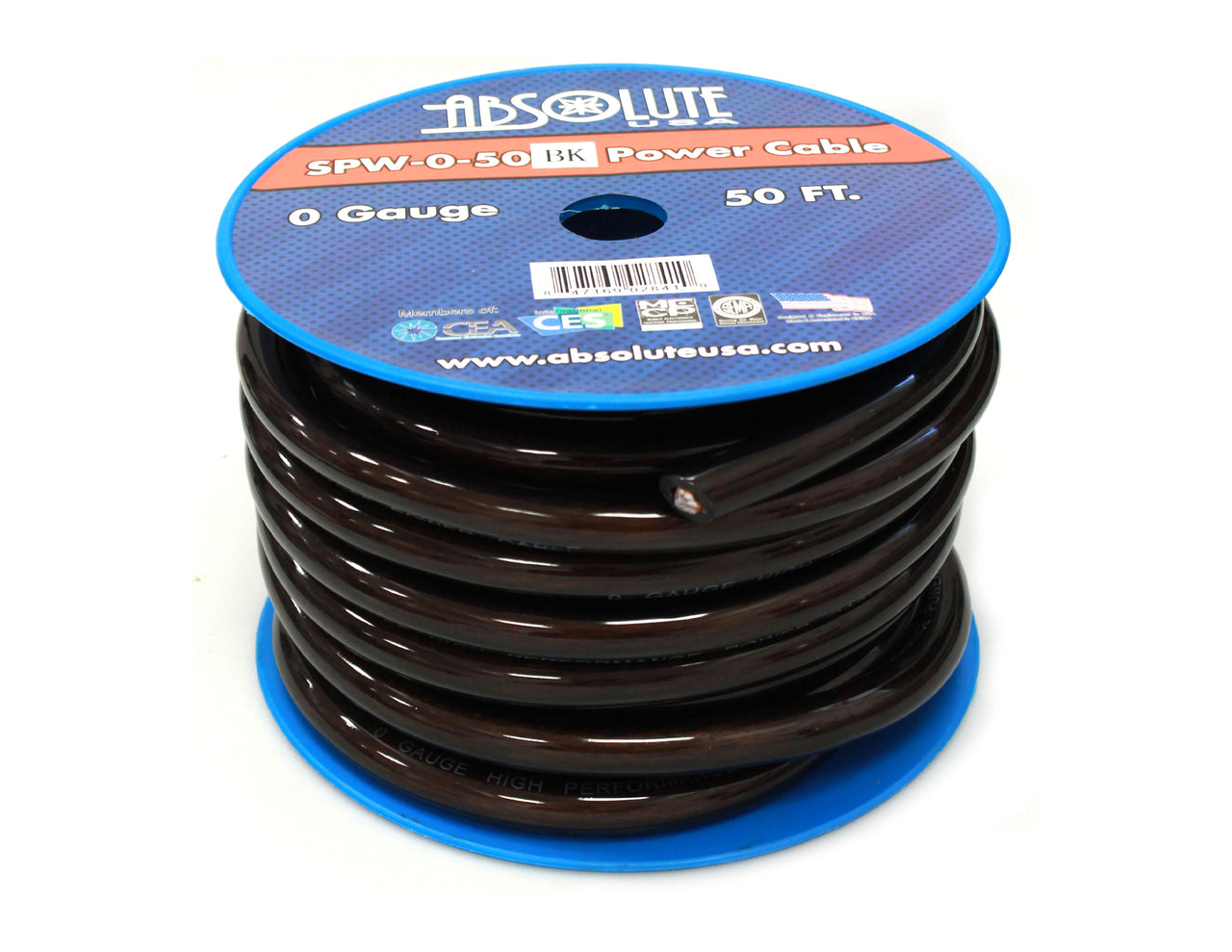 2 1/0 Gauge 50 FT PRO Xtreme Twisted Power / Ground Battery Wire Cables Set