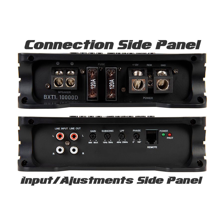 Soundstream BXT1.10000D 10000W Monoblock Amplifier Built In BX-10 Bass Enhancer + Amp Kit
