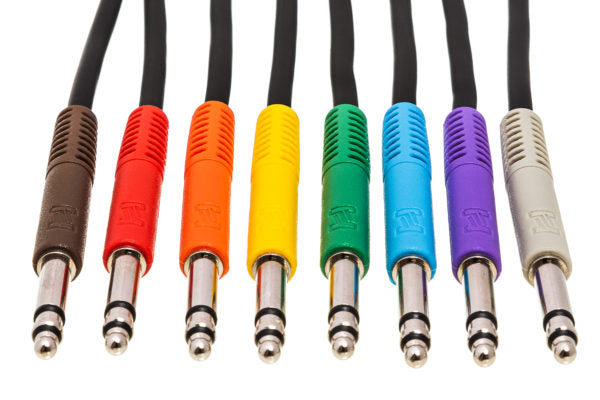 Hosa TTS-830 Balanced TT Patch Cable 8-pack 1 foot