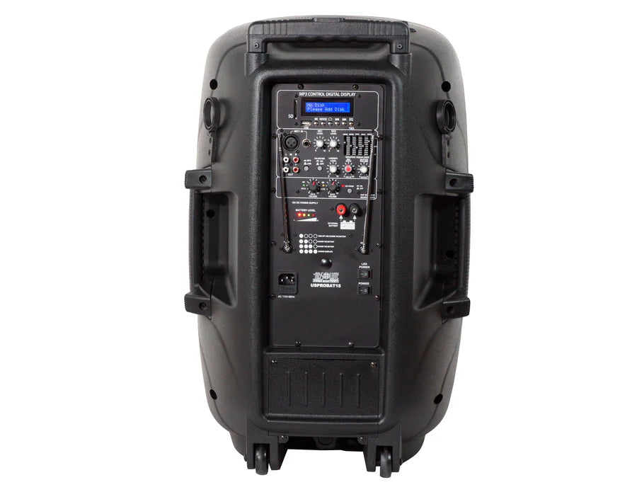 2 Absolute USPROBAT15 15" Professional Powered Active 3500w DJ PA Speaker Bluetooth