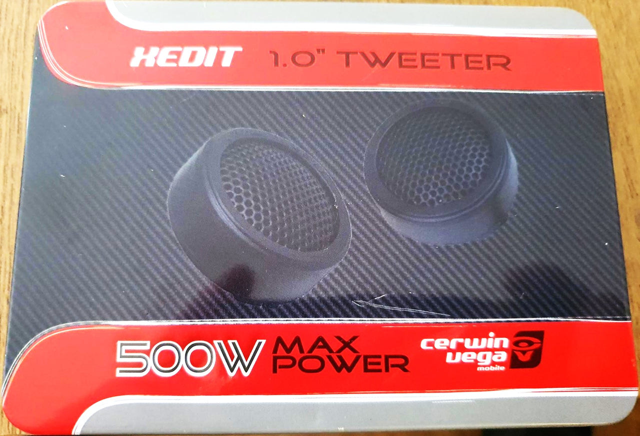 Cerwin-Vega XED1T 500W Peak (250W RMS) 1” XED Series Metal Dome Tweeters