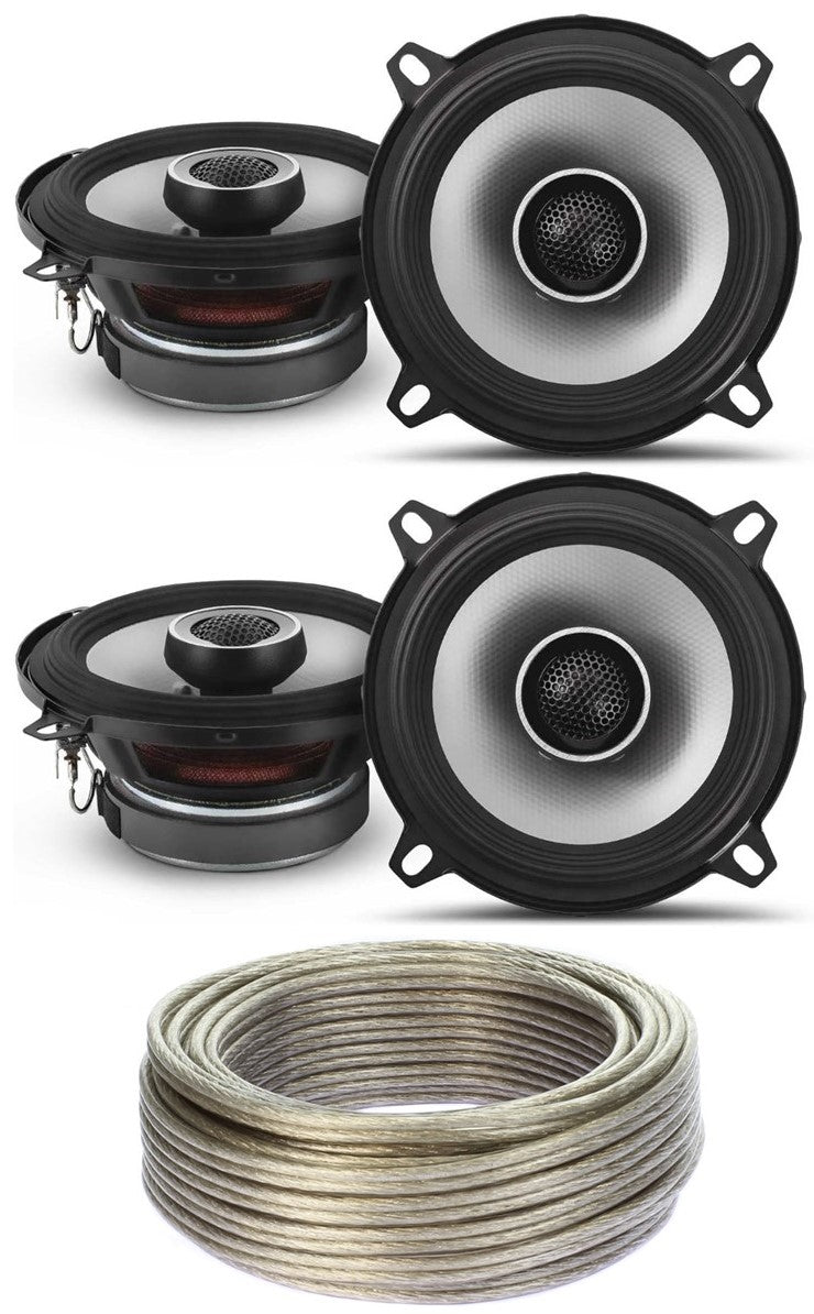 2 Pair Alpine S2-S65 Car Audio 6 1/2" 320W Speakers + 20' Speaker Wire Package