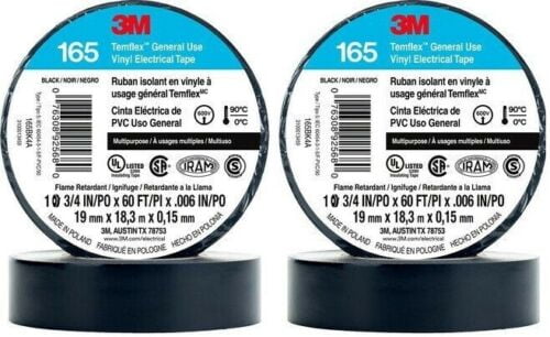 2 3M 1700 /165 Temflex Vinyl Electrical Tape 3/4" X 60'