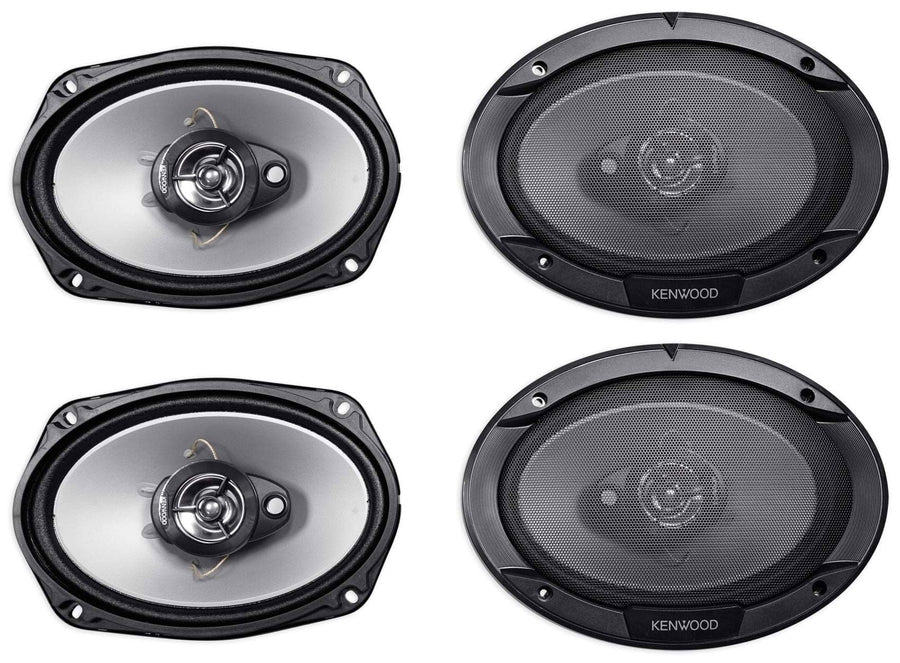 2 Pair Kenwood KFC-6965S 6x9" 400 Watt 4 ohm Sport Series 3-Way 4 Speakers