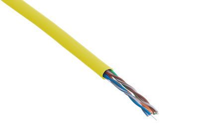 Patron 500' Cat6 Ethernet Yellow Bulk Network Cable 23AWG 600Mhz UL Bare Solid Copper Wire UTP 500' Yellow